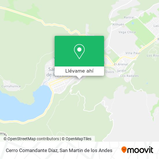 Mapa de Cerro Comandante Díaz