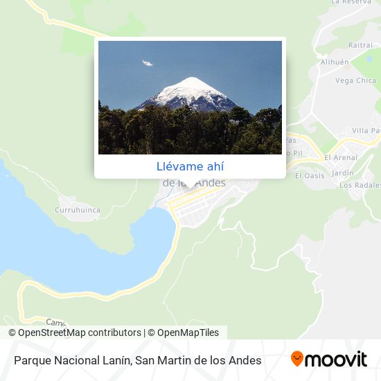 Mapa de Parque Nacional Lanín