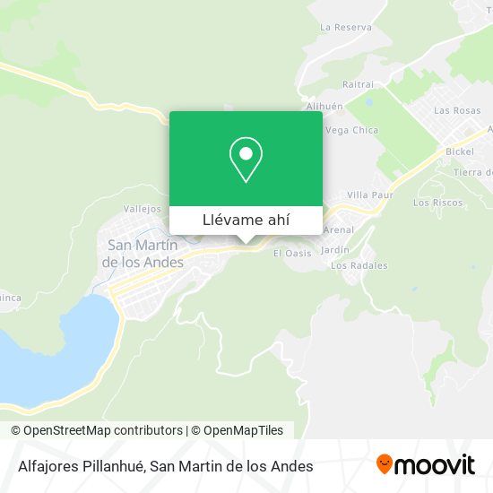 Mapa de Alfajores Pillanhué