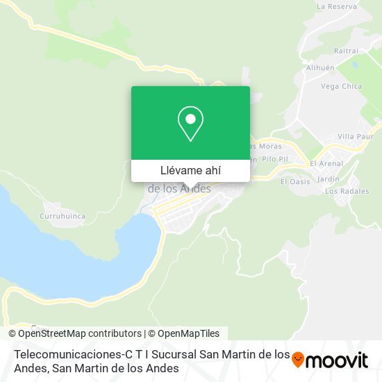 Mapa de Telecomunicaciones-C T I Sucursal San Martin de los Andes