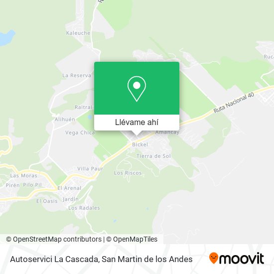 Mapa de Autoservici La Cascada