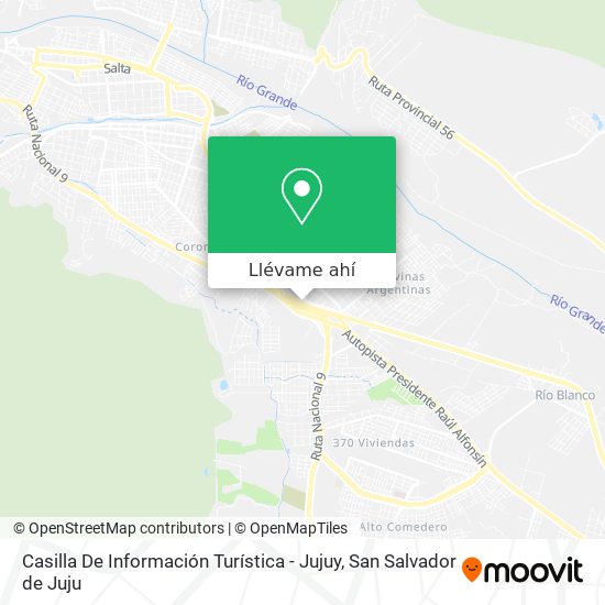 Mapa de Casilla De Información Turística - Jujuy