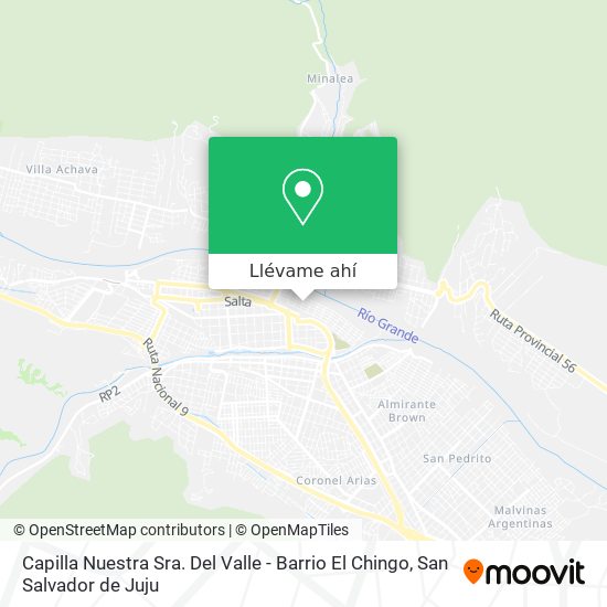 Mapa de Capilla Nuestra Sra. Del Valle - Barrio El Chingo