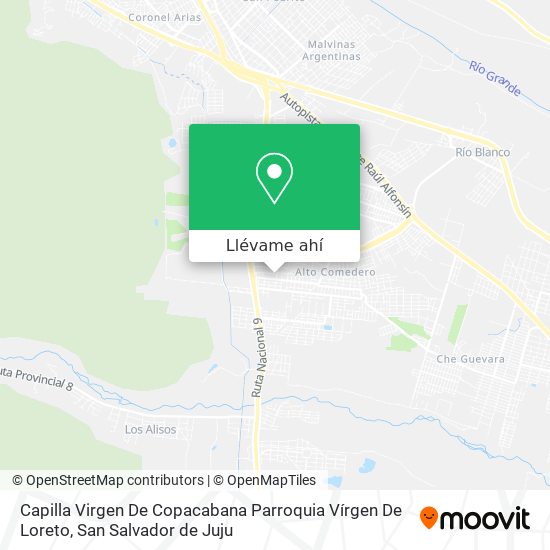 Mapa de Capilla Virgen De Copacabana Parroquia Vírgen De Loreto