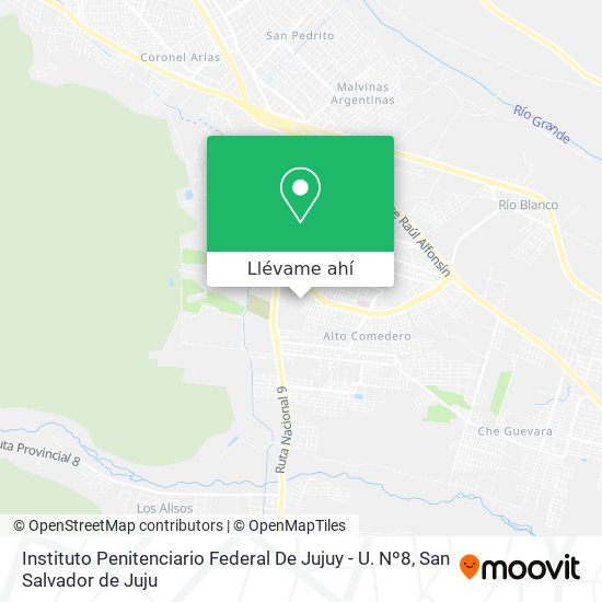 Mapa de Instituto Penitenciario Federal De Jujuy - U. Nº8
