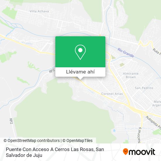 Mapa de Puente Con Acceso A Cerros Las Rosas