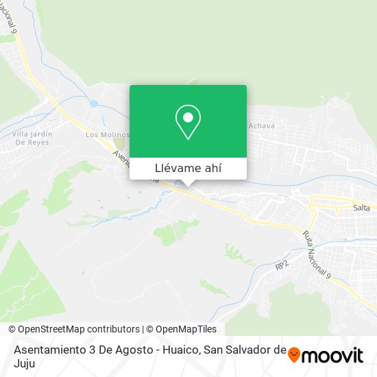 Mapa de Asentamiento 3 De Agosto - Huaico