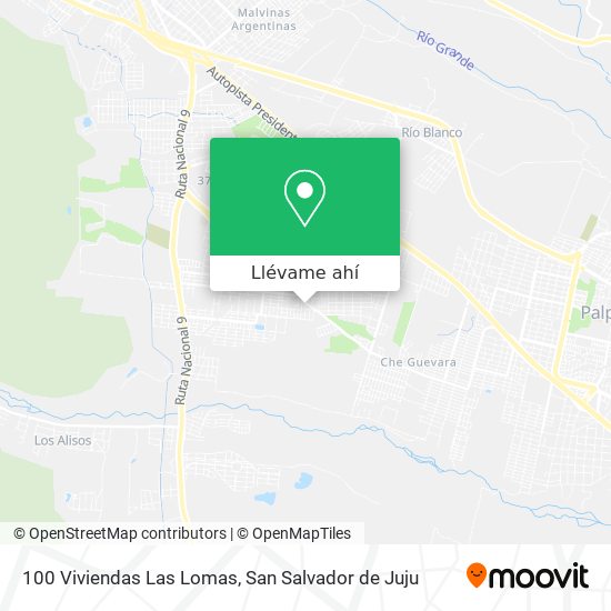 Mapa de 100 Viviendas Las Lomas