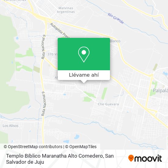 Mapa de Templo Bíblico Maranatha Alto Comedero