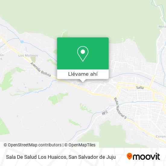 Mapa de Sala De Salud Los Huaicos