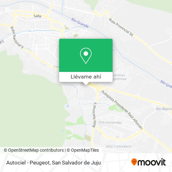 Mapa de Autociel - Peugeot