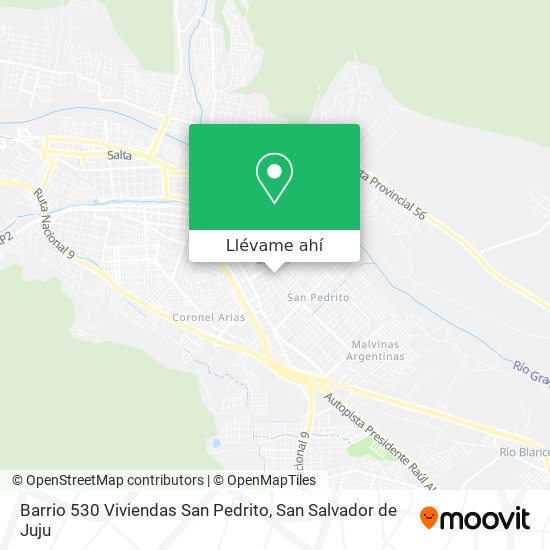 Mapa de Barrio 530 Viviendas San Pedrito