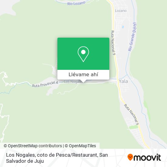 Mapa de Los Nogales, coto de Pesca / Restaurant