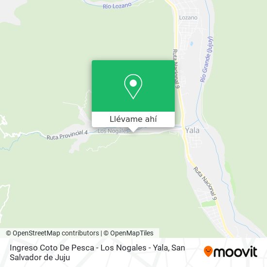 Mapa de Ingreso Coto De Pesca - Los Nogales - Yala