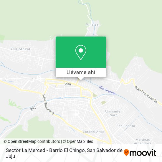 Mapa de Sector La Merced - Barrio El Chingo