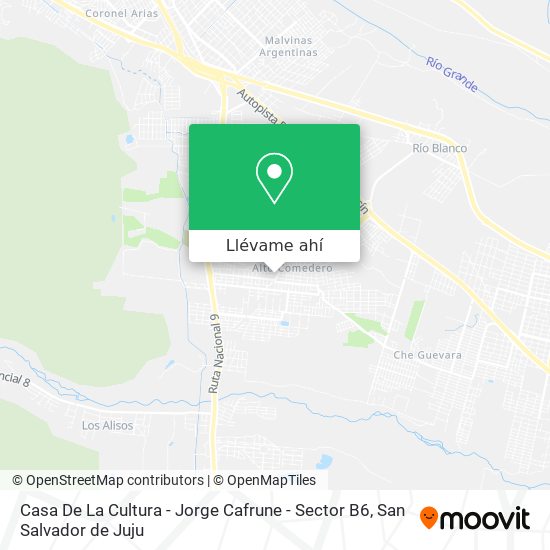 Mapa de Casa De La Cultura - Jorge Cafrune - Sector B6
