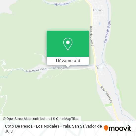 Mapa de Coto De Pesca - Los Nogales - Yala