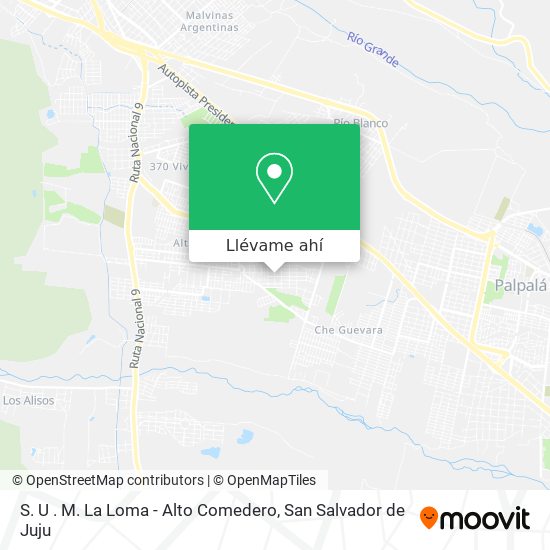 Mapa de S. U . M. La Loma - Alto Comedero
