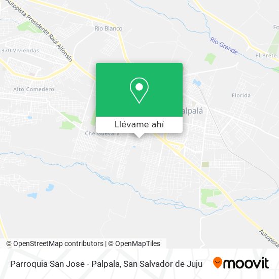 Mapa de Parroquia  San Jose - Palpala