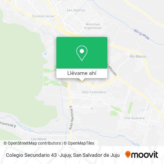 Mapa de Colegio Secundario 43 -Jujuy
