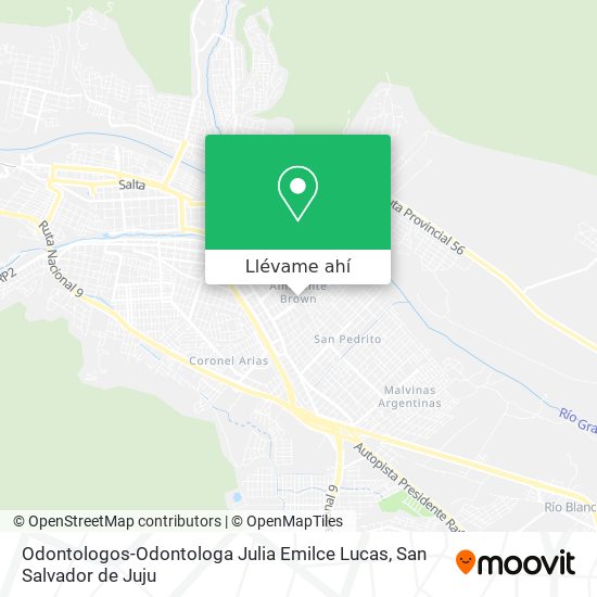 Mapa de Odontologos-Odontologa Julia Emilce Lucas