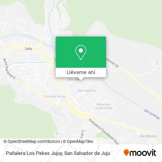 Mapa de Pañalera Los Pekes Jujuy