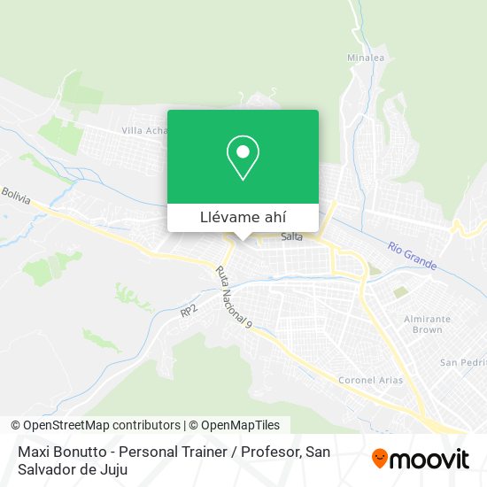 Mapa de Maxi Bonutto - Personal Trainer / Profesor