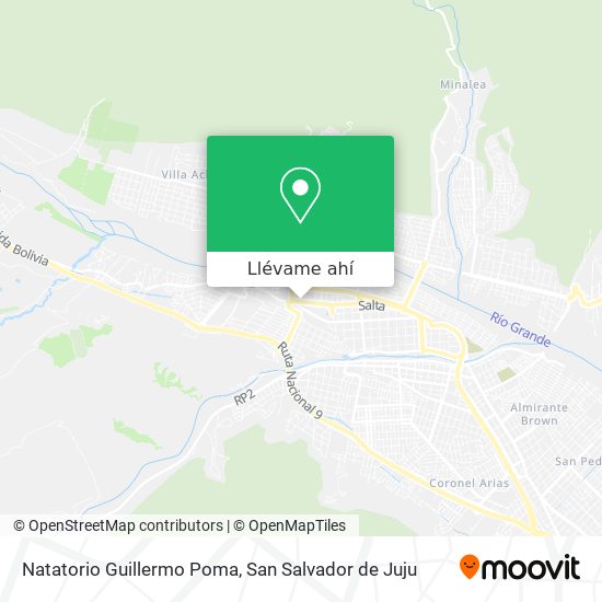 Mapa de Natatorio Guillermo Poma