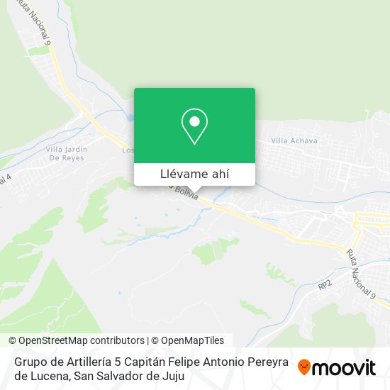 Mapa de Grupo de Artillería 5 Capitán Felipe Antonio Pereyra de Lucena