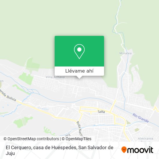 Mapa de El Cerquero, casa de Huéspedes