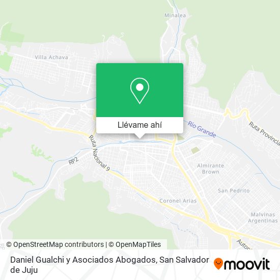 Mapa de Daniel Gualchi y Asociados Abogados