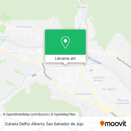 Mapa de Zubieta Delfor Alberto