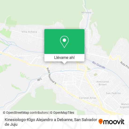 Mapa de Kinesiologo-Klgo Alejandro a Debanne