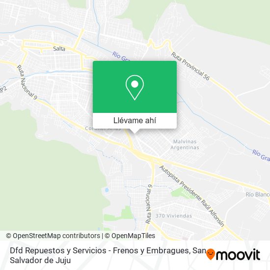 Mapa de Dfd Repuestos y Servicios - Frenos y Embragues