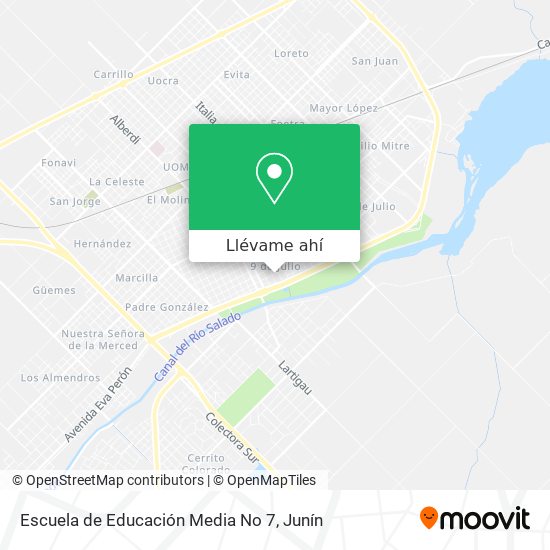 Mapa de Escuela de Educación Media No 7