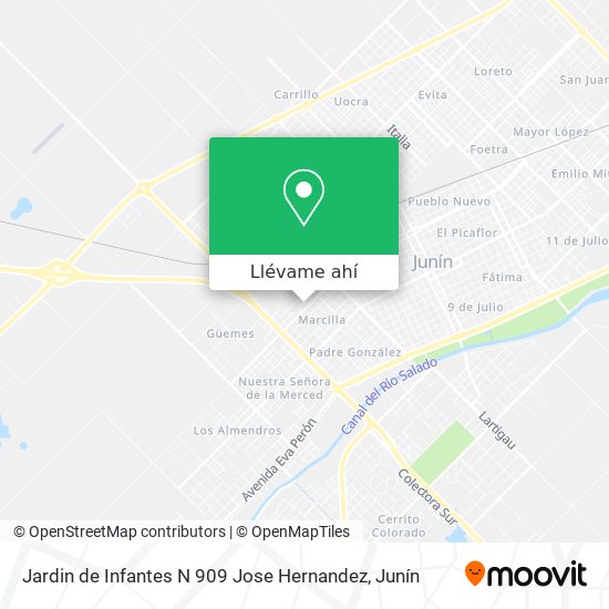 Mapa de Jardin de Infantes N 909 Jose Hernandez