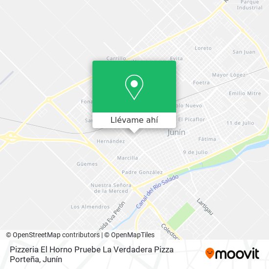 Cómo llegar a Pizzeria El Horno Pruebe La Verdadera Pizza Porteña en Junín  en Autobús?