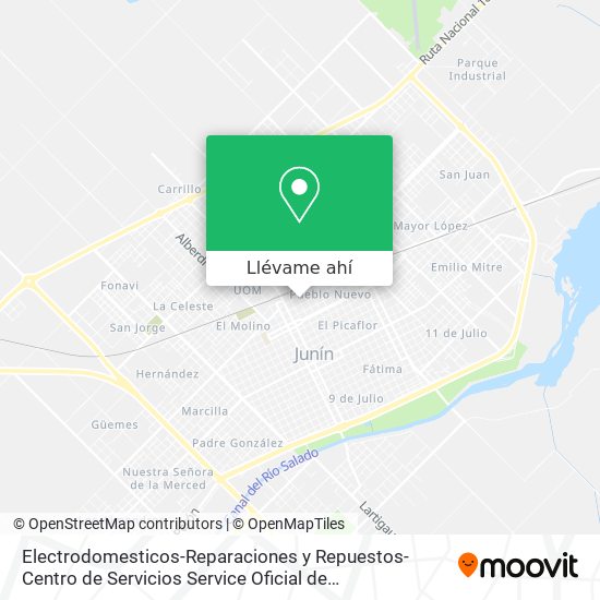 Mapa de Electrodomesticos-Reparaciones y Repuestos-Centro de Servicios Service Oficial de Electrodomesticos