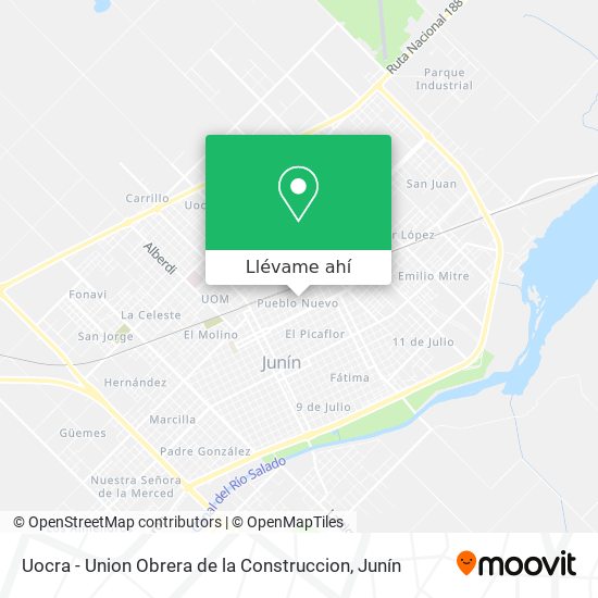 Mapa de Uocra - Union Obrera de la Construccion