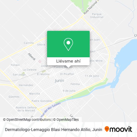 Mapa de Dermatologo-Lemaggio Blasi Hernando Atilio