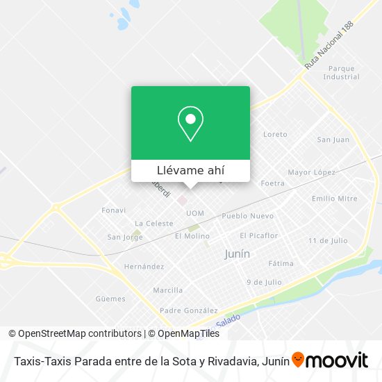 Mapa de Taxis-Taxis Parada entre de la Sota y Rivadavia