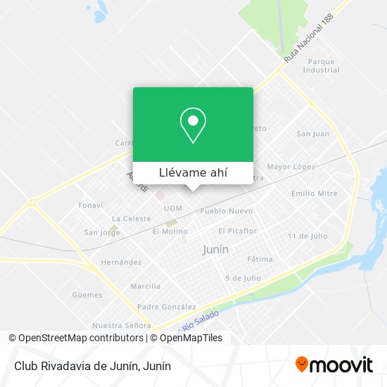 Mapa de Club Rivadavia de Junín