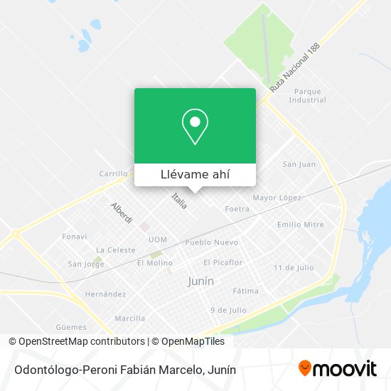 Mapa de Odontólogo-Peroni Fabián Marcelo
