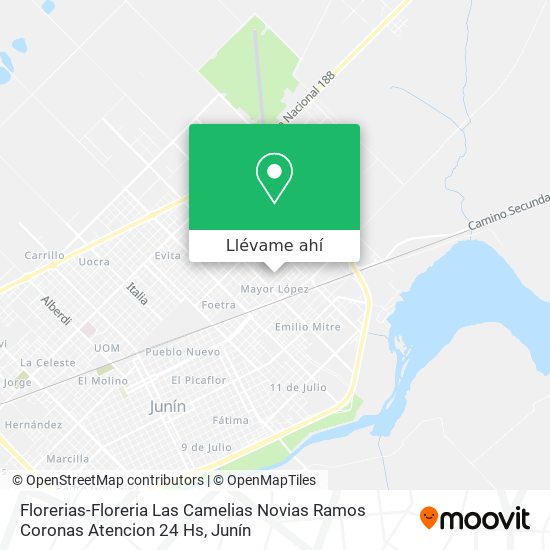 Cómo llegar a Florerias-Floreria Las Camelias Novias Ramos Coronas Atencion  24 Hs en Junín en Autobús?