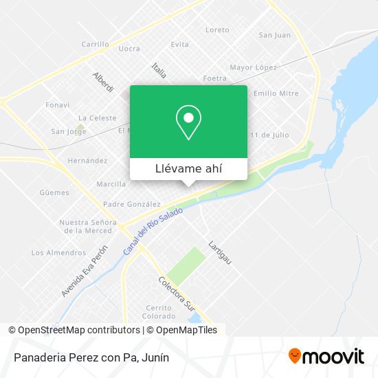 Mapa de Panaderia Perez con Pa