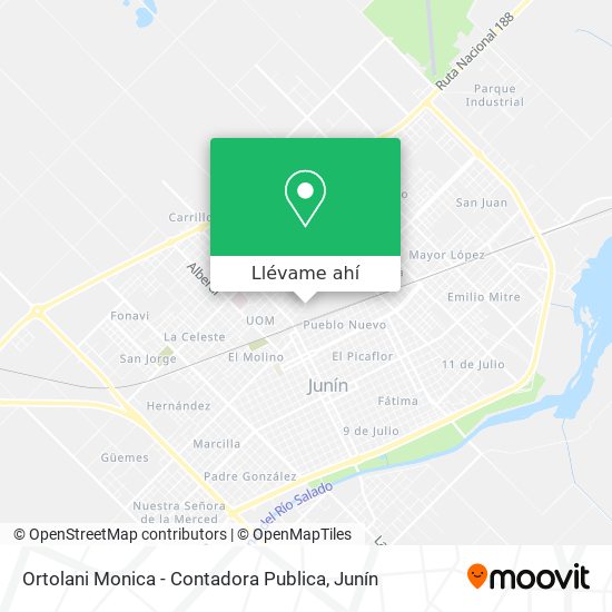 Mapa de Ortolani Monica - Contadora Publica
