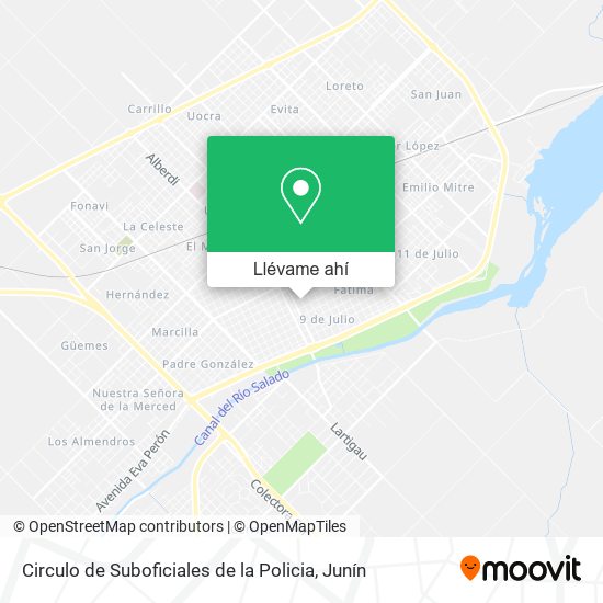 Mapa de Circulo de Suboficiales de la Policia