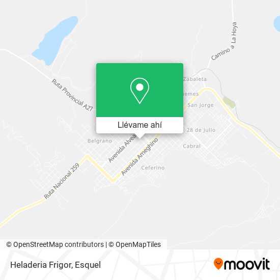 Mapa de Heladeria Frigor