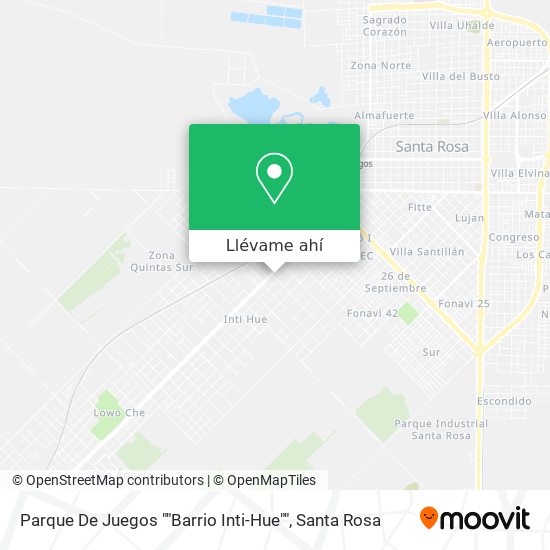 Mapa de Parque De Juegos ""Barrio Inti-Hue""