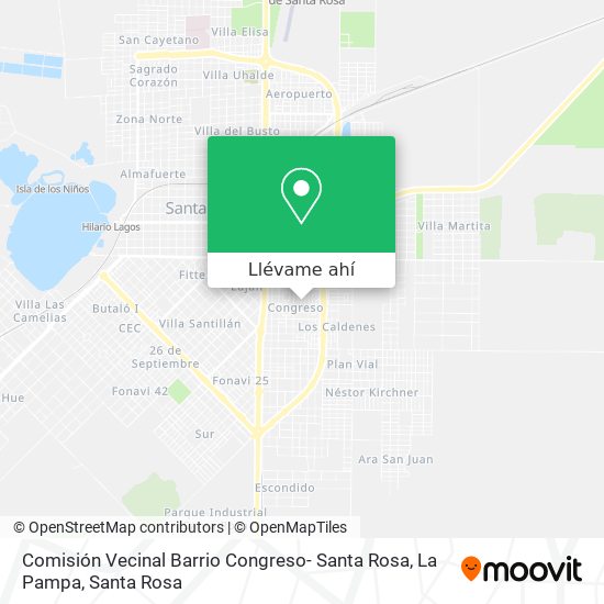 Mapa de Comisión Vecinal Barrio Congreso- Santa Rosa, La Pampa